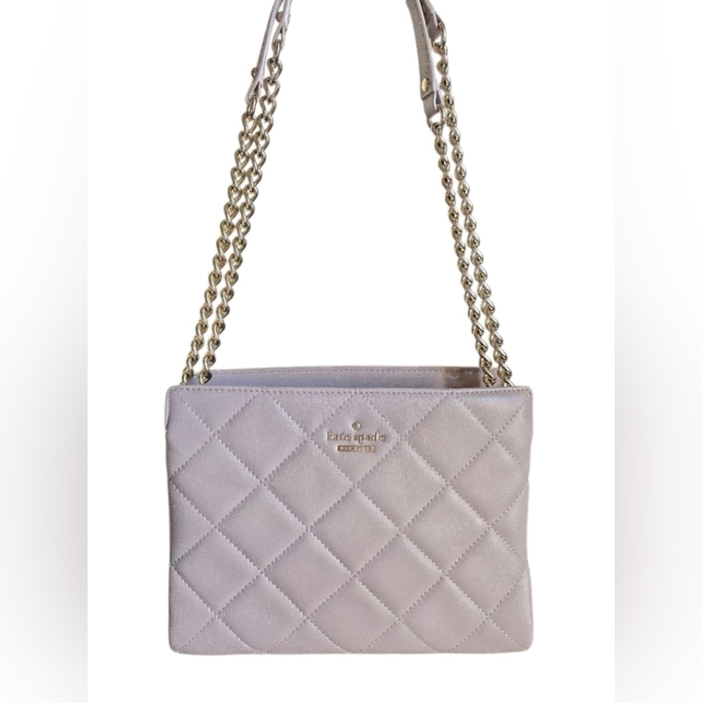 kate spade Quilted Leather Chain Shoulder Bag in Light Pink
